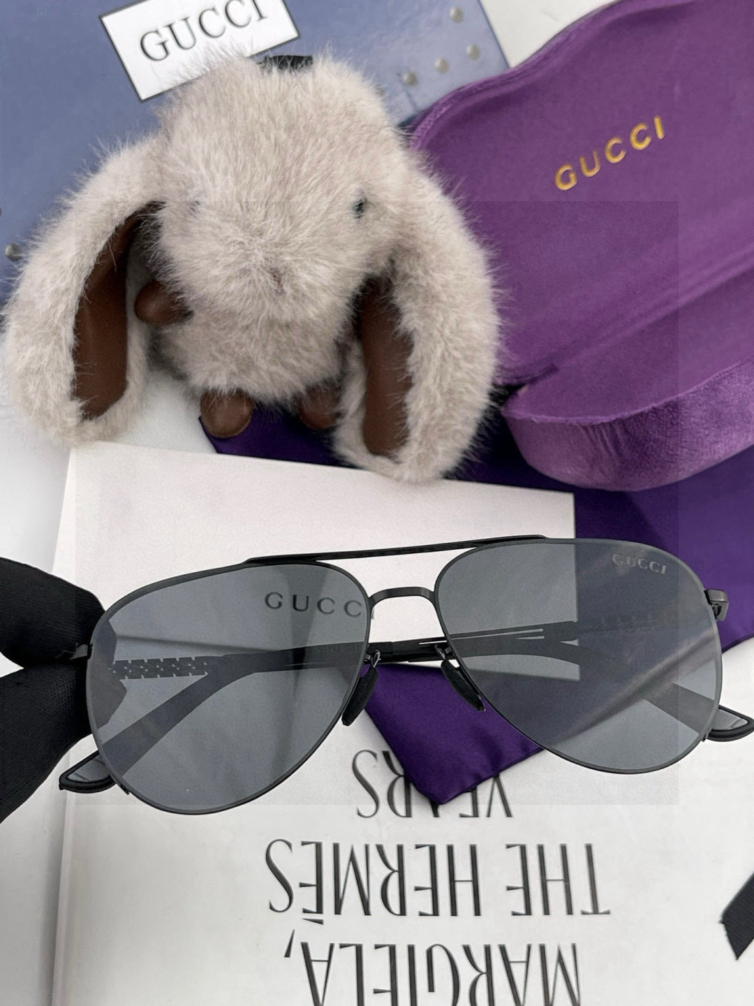Gucci G5881 Polarized Aviator Black Lens Sunglasses for Men - 371529 - detail image 2