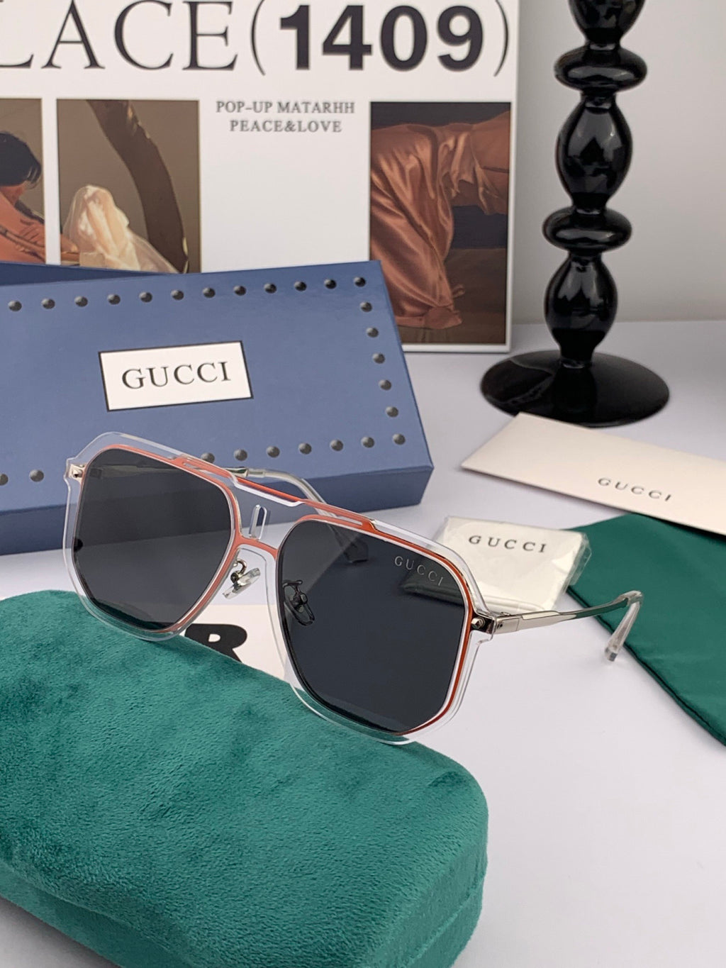 Gucci G4642 Polarized Fashion Gold Lens Sunglasses for Men & Women - 371530 - detail image 3