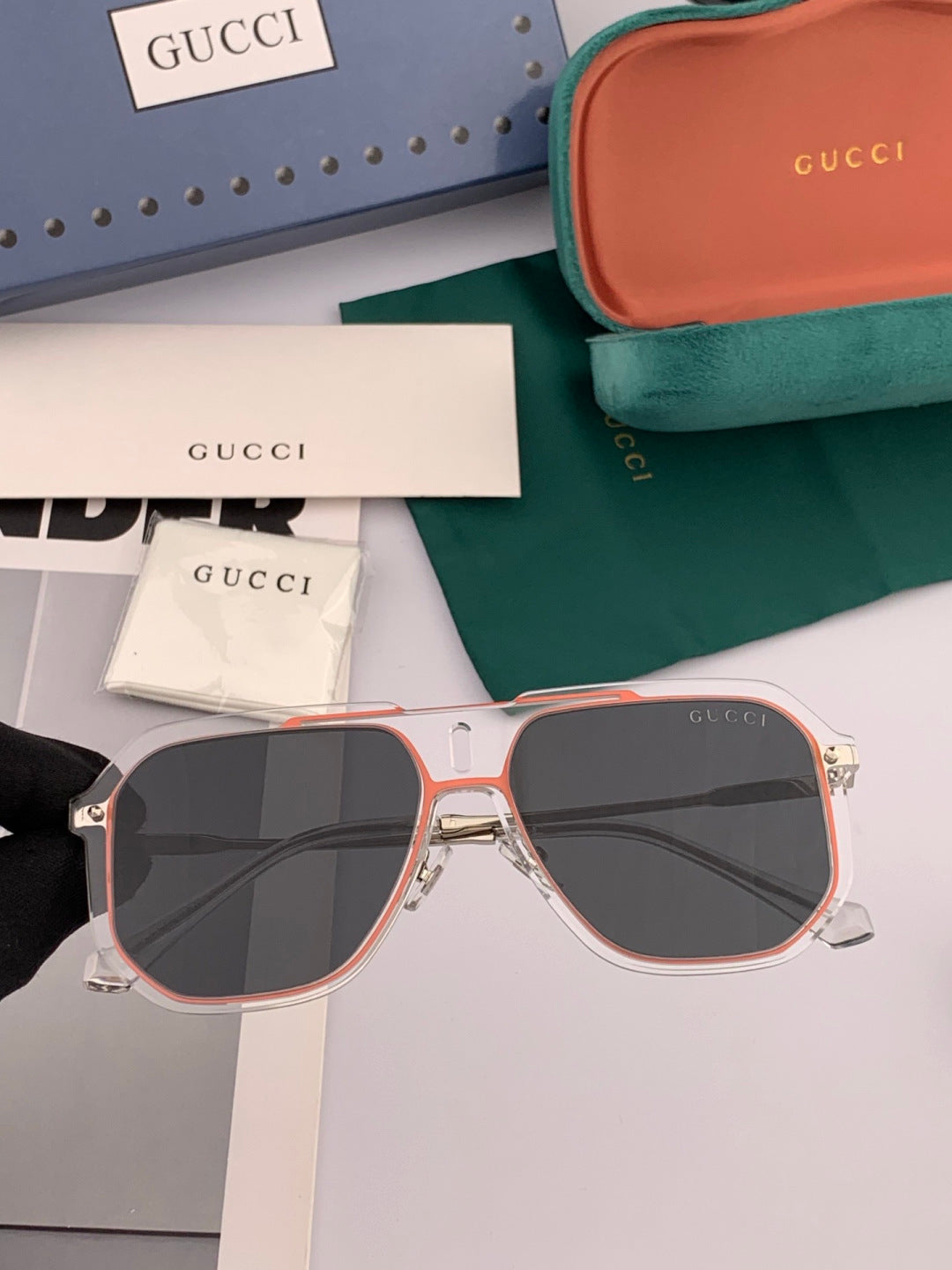 Gucci G4642 Polarized Fashion Gold Lens Sunglasses for Men & Women - 371531 - detail image 4