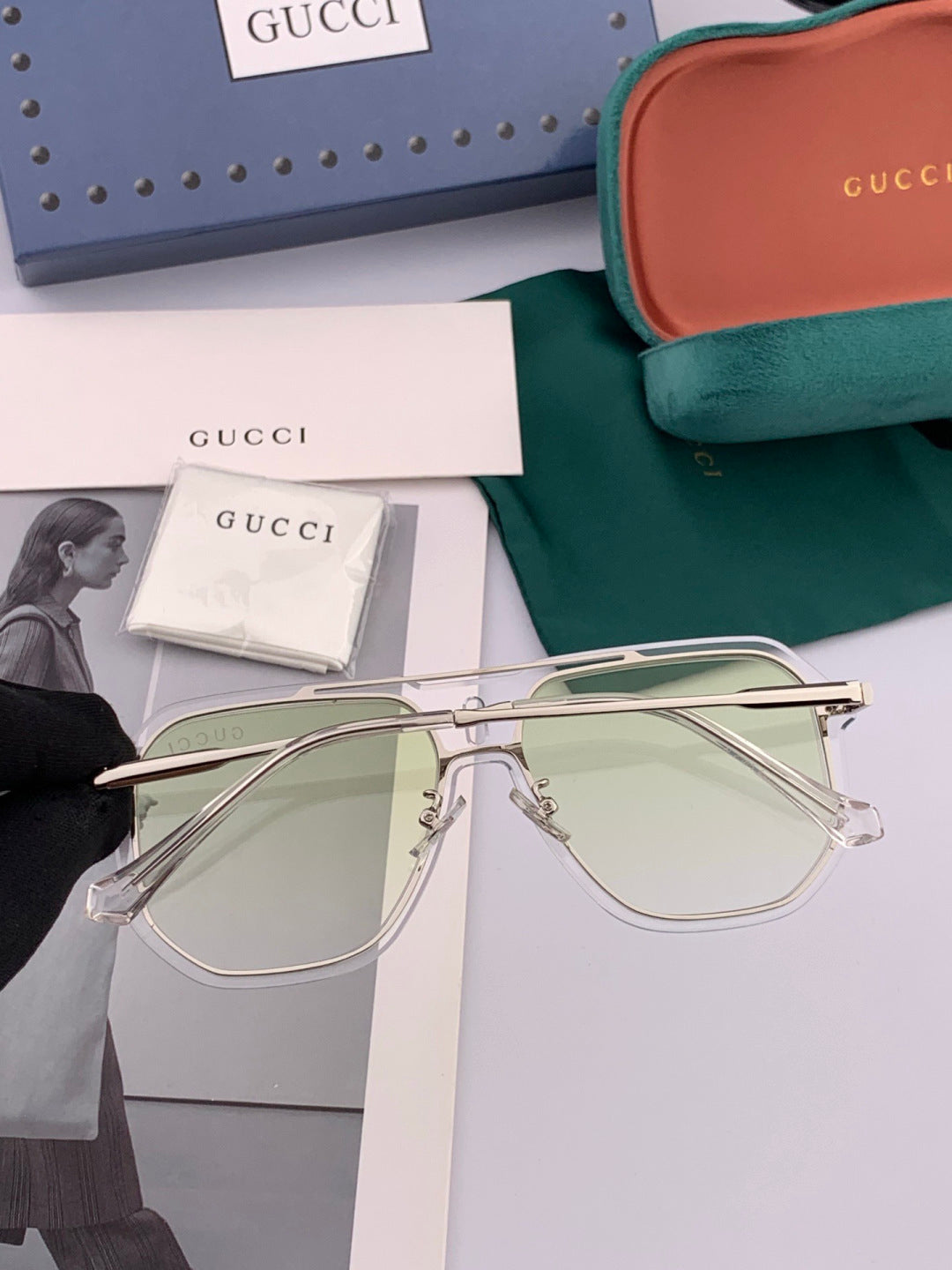 Gucci G4642 Polarized Fashion Gold Lens Sunglasses for Men & Women - 371531 - detail image 6