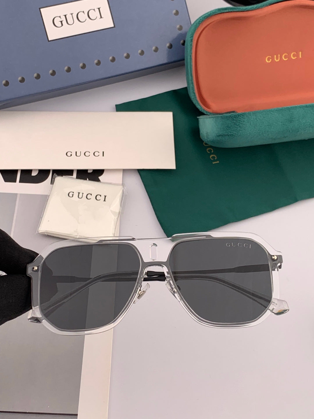 Gucci G4642 Polarized Fashion Gold Lens Sunglasses for Men & Women - 371531