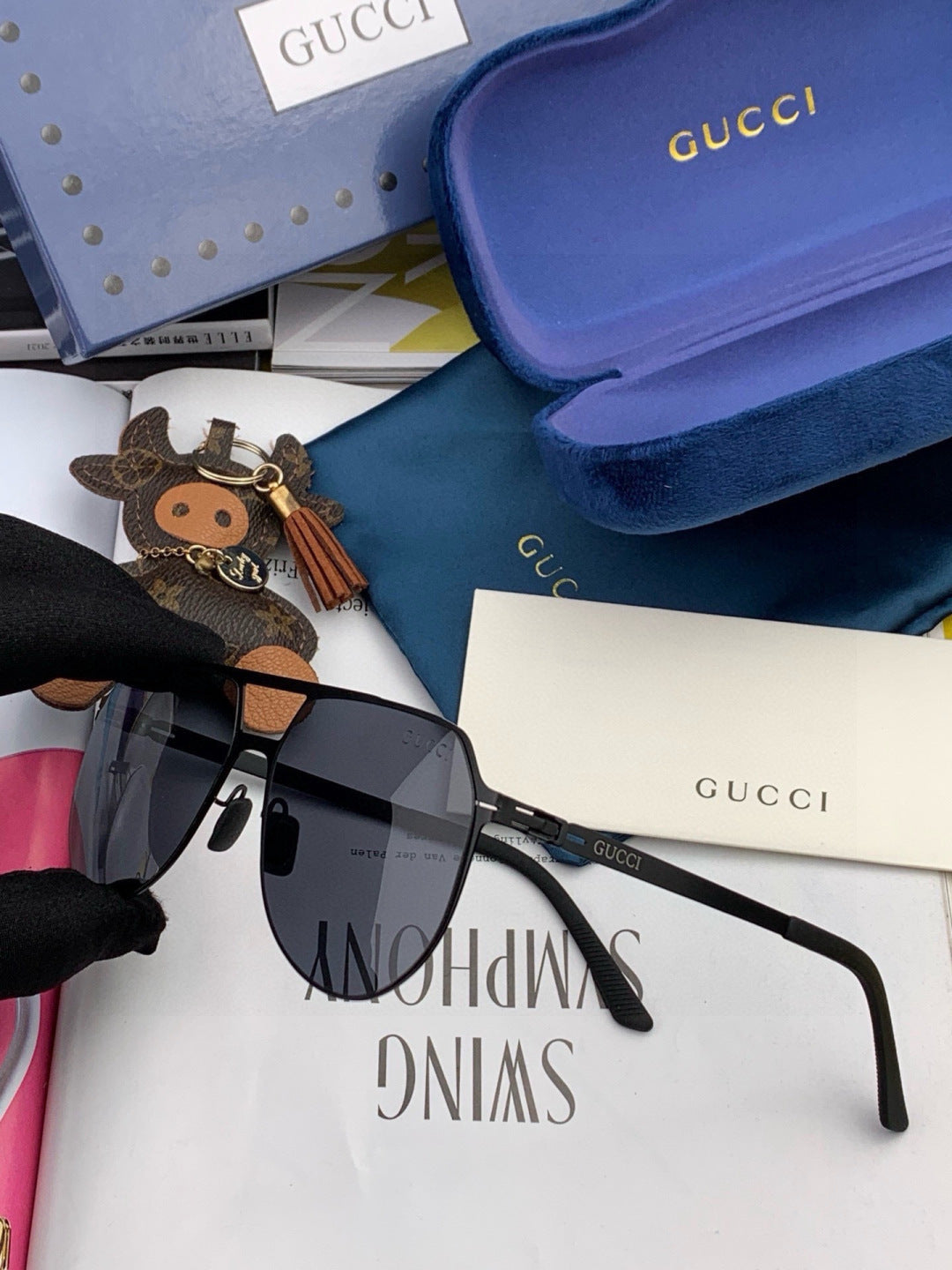 Gucci G2731 Polarized Fashion Gold Lens Sunglasses for Men & Women - 371532 - detail image 6