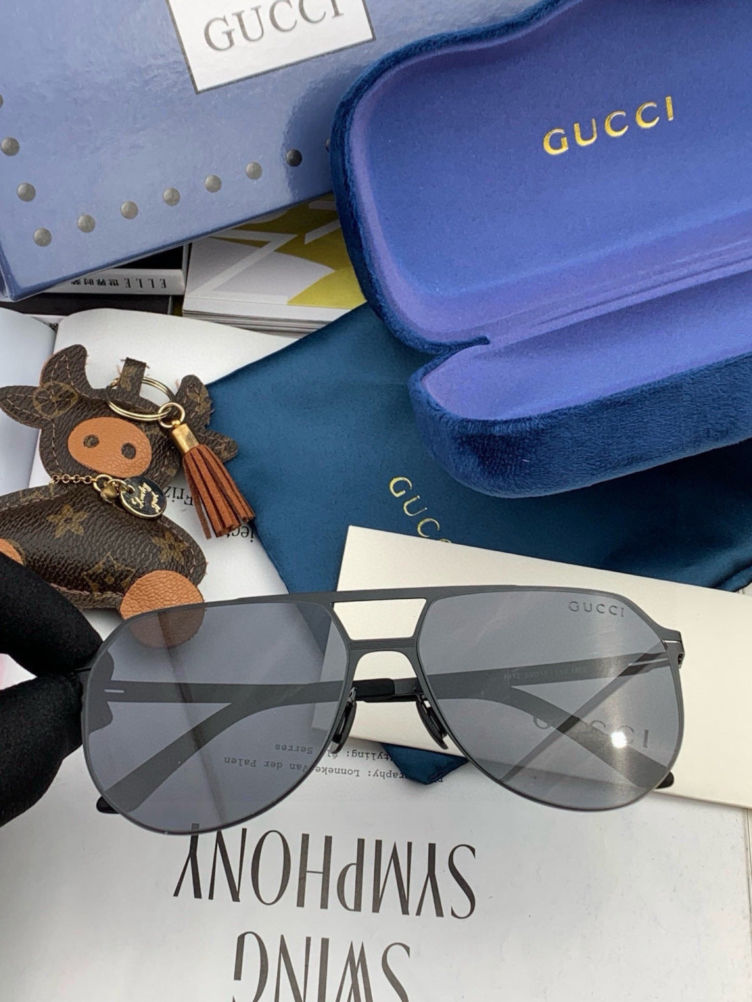 Gucci G2731 Polarized Fashion Gold Lens Sunglasses for Men & Women - 371532 - detail image 3