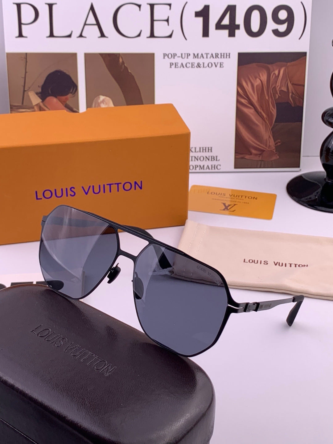 Louis Vuitton L3760 Fashion Blue Lens Sunglasses for Men & Women - 371315 - detail image 4