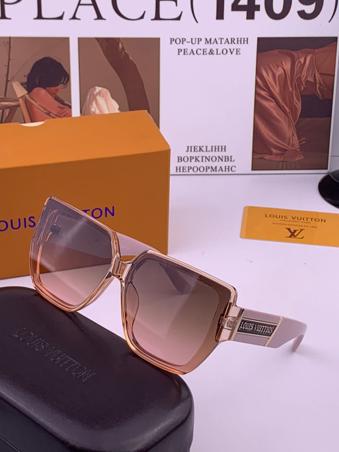 Louis Vuitton L4231 Square Brown Lens Sunglasses for Men & Women - 371321 - detail image 2