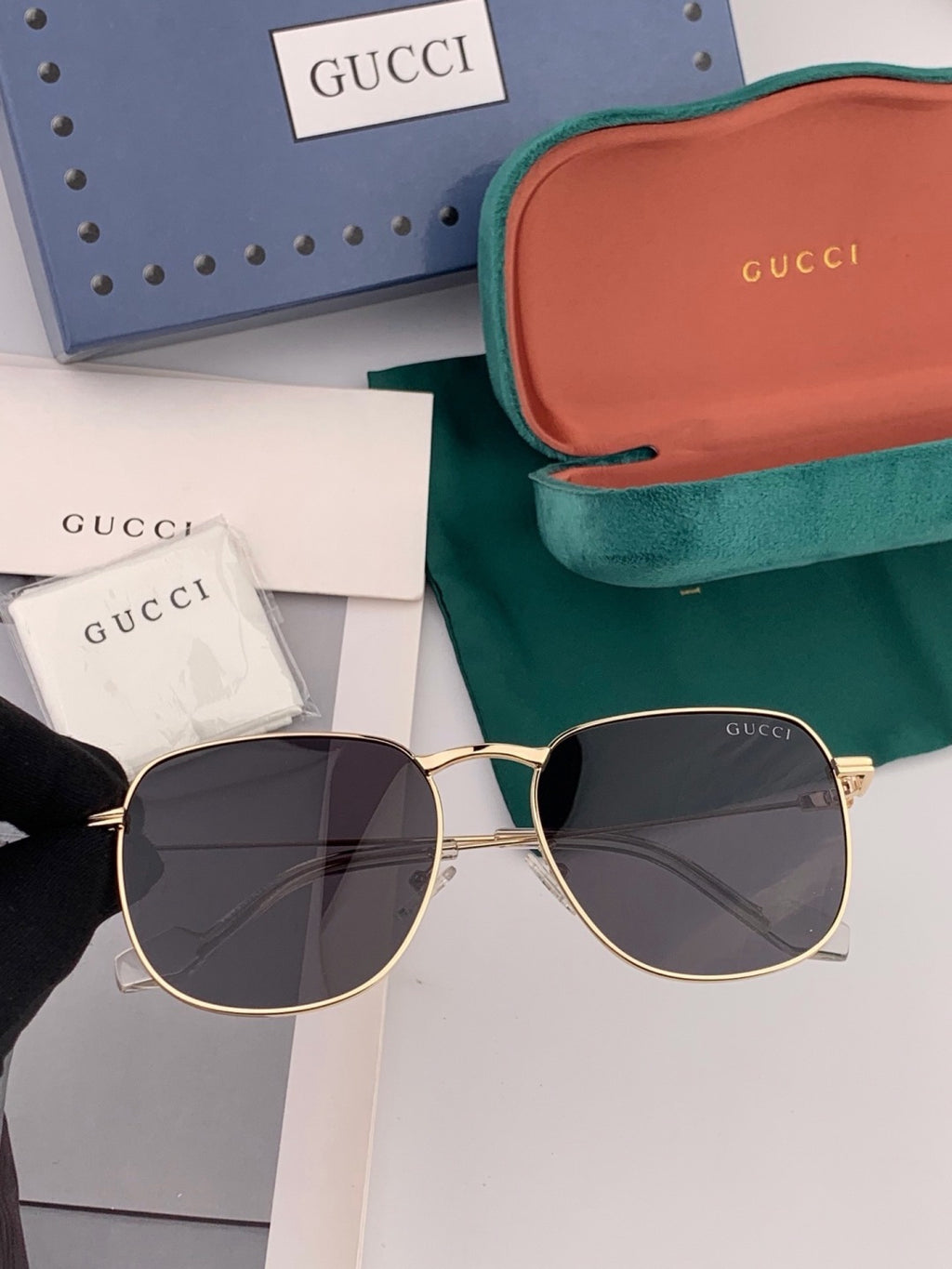 Gucci G6162 Polarized Oversized Black Lens Sunglasses for Men & Women - 371534 - detail image 2