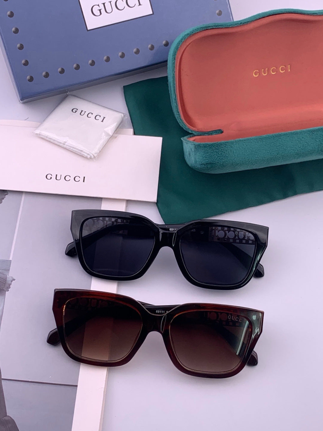 Gucci G16911 Square Gold Lens Sunglasses for Men & Women - 371523 - detail image 5