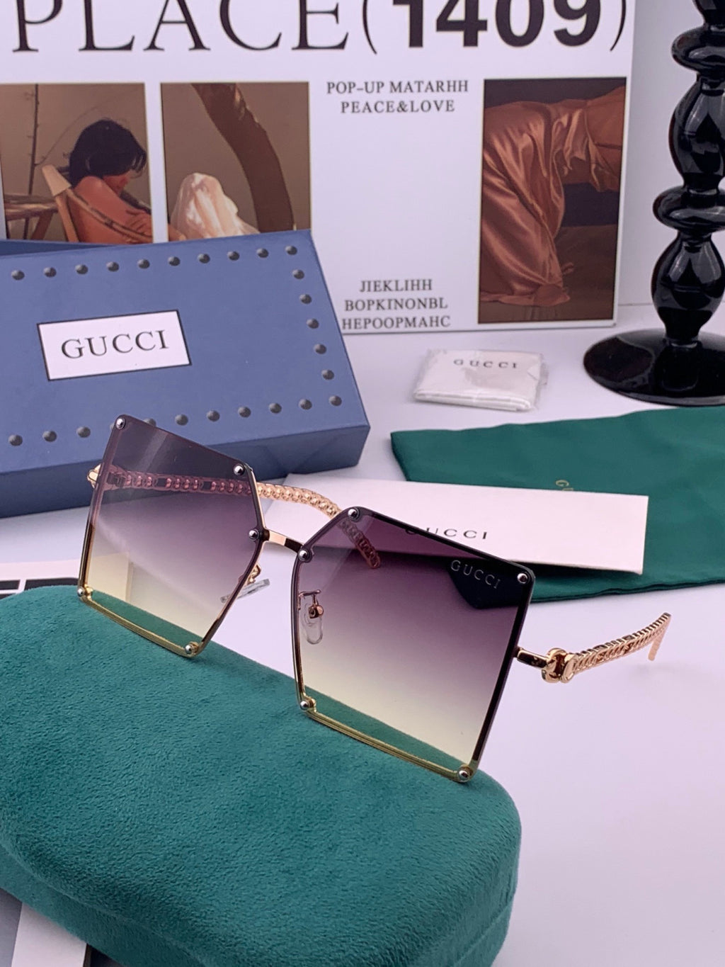Chanel CH322 Lightweight Rimless Black Lens Sunglasses for Women - 371730 - detail image 2