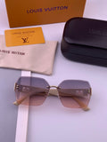 Louis Vuitton L9261 Square Gold Lens Sunglasses for Men & Women - 371297