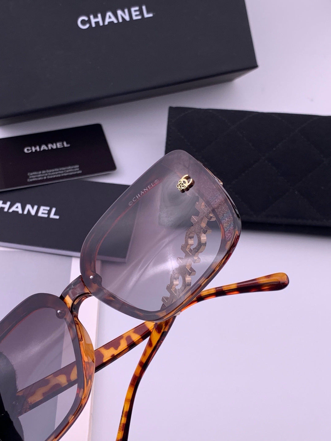 Chanel CH6991 Polarized Round Black Lens Sunglasses for Women - 371732 - detail image 5