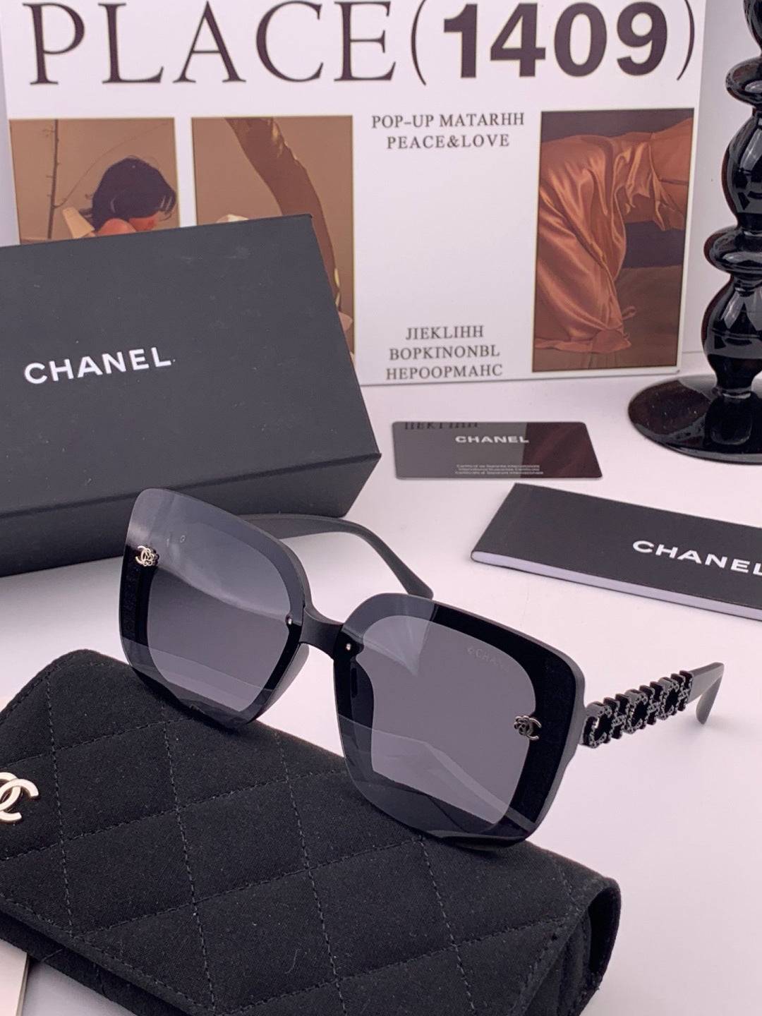 Chanel CH6991 Polarized Round Black Lens Sunglasses for Women - 371733 - detail image 2