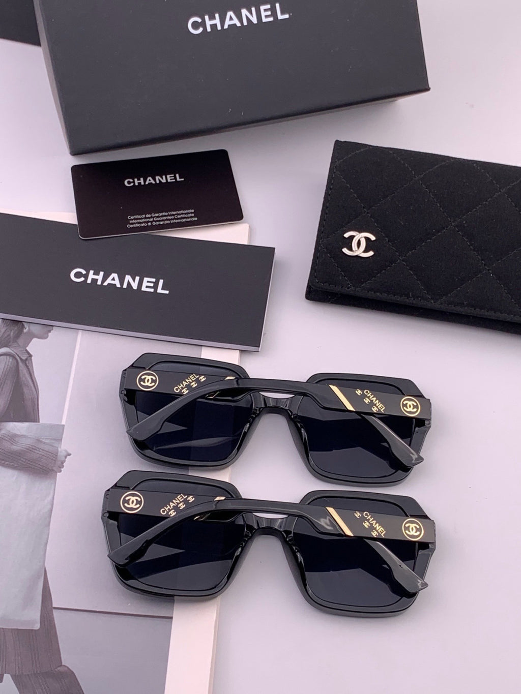 Chanel CH84022 Oversized Gold Lens Sunglasses for Men & Women - 382335 - detail image 5
