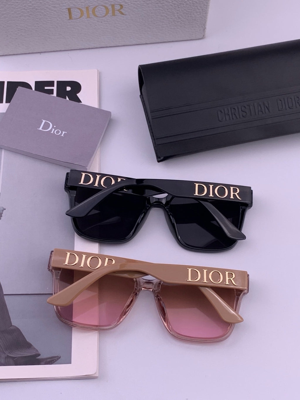 Dior D6895 Square Pink Lens Sunglasses for Men & Women - 382381 - detail image 5