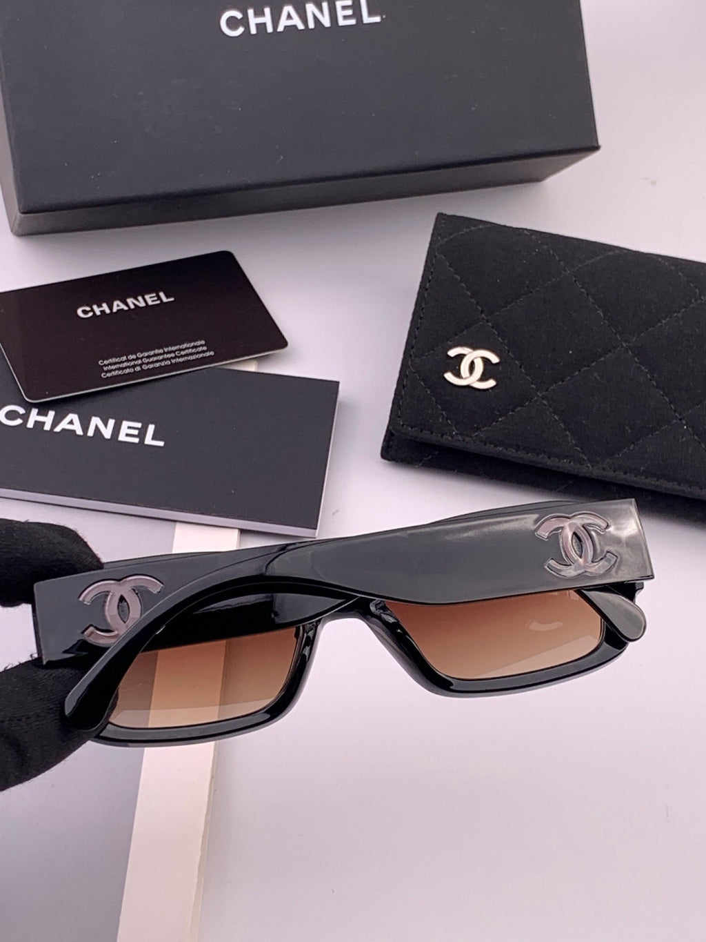 Chanel CH76910 Square Black Lens Sunglasses for Men & Women - 382325 - detail image 4
