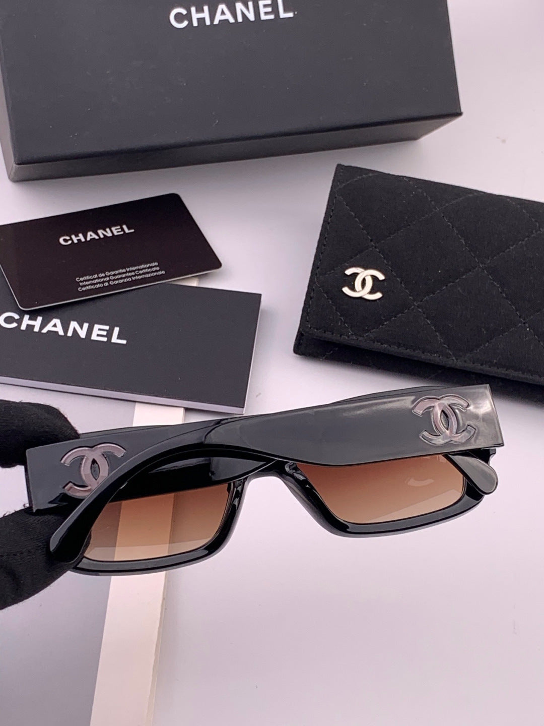Chanel CH76910 Square Black Lens Sunglasses for Men & Women - 382325 - detail image 4