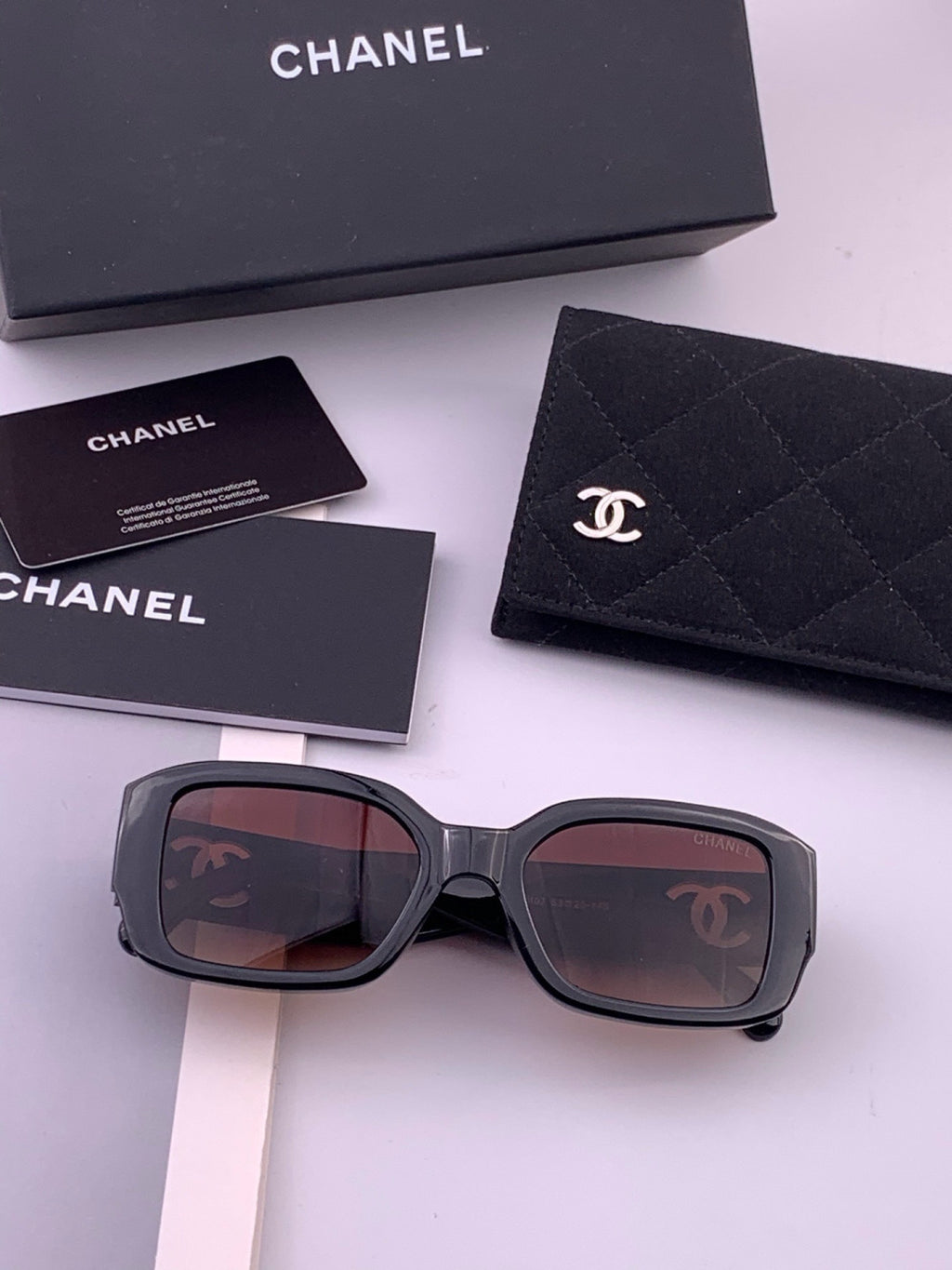 Chanel CH76910 Square Black Lens Sunglasses for Men & Women - 382325 - detail image 7