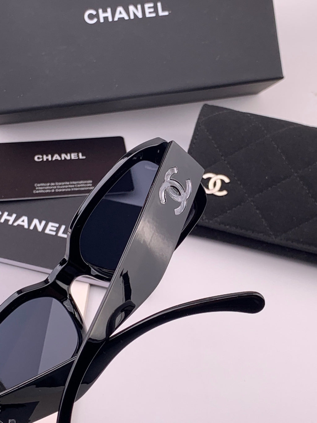 Chanel CH76910 Square Black Lens Sunglasses for Men & Women - 382326 - detail image 5