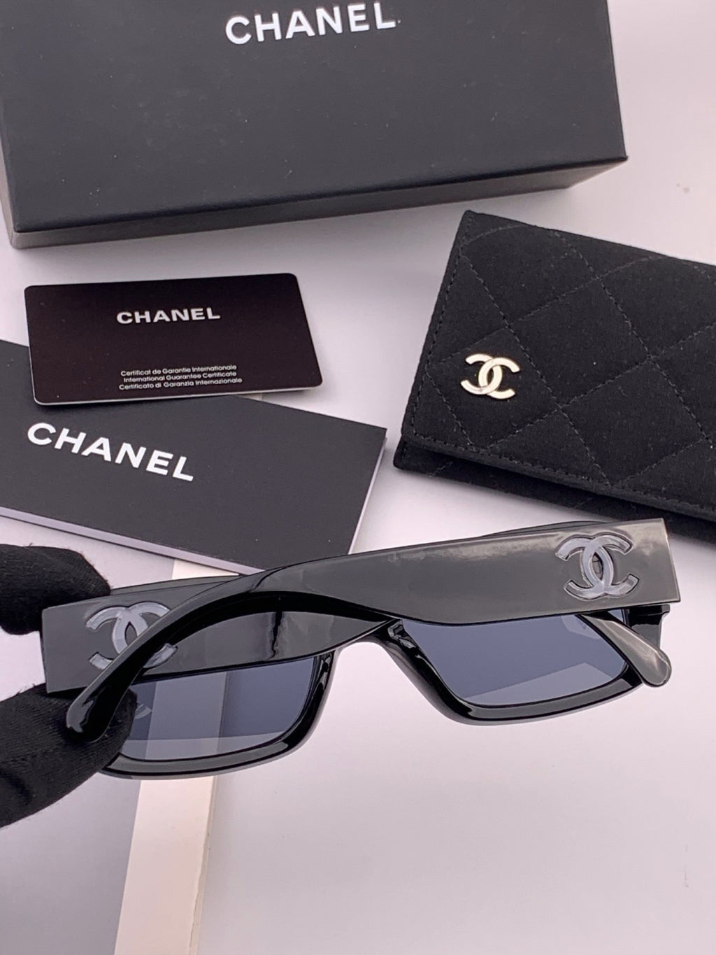 Chanel CH76910 Square Black Lens Sunglasses for Men & Women - 382326 - detail image 4