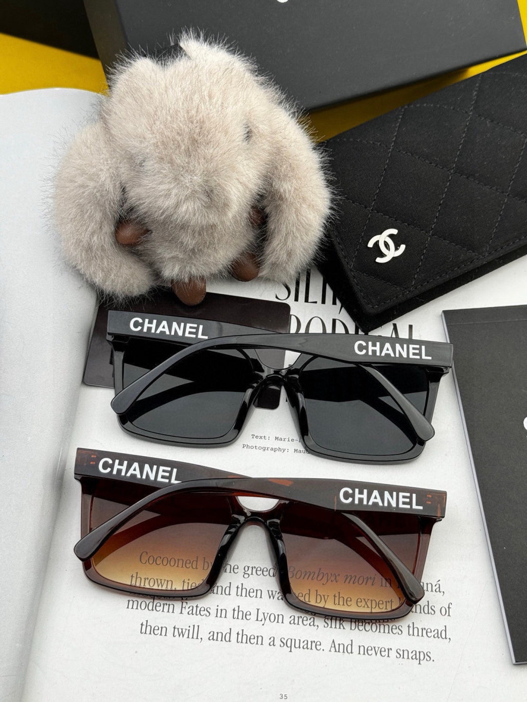 Chanel CH86901 Square Red Lens Sunglasses for Men & Women - detail image 6