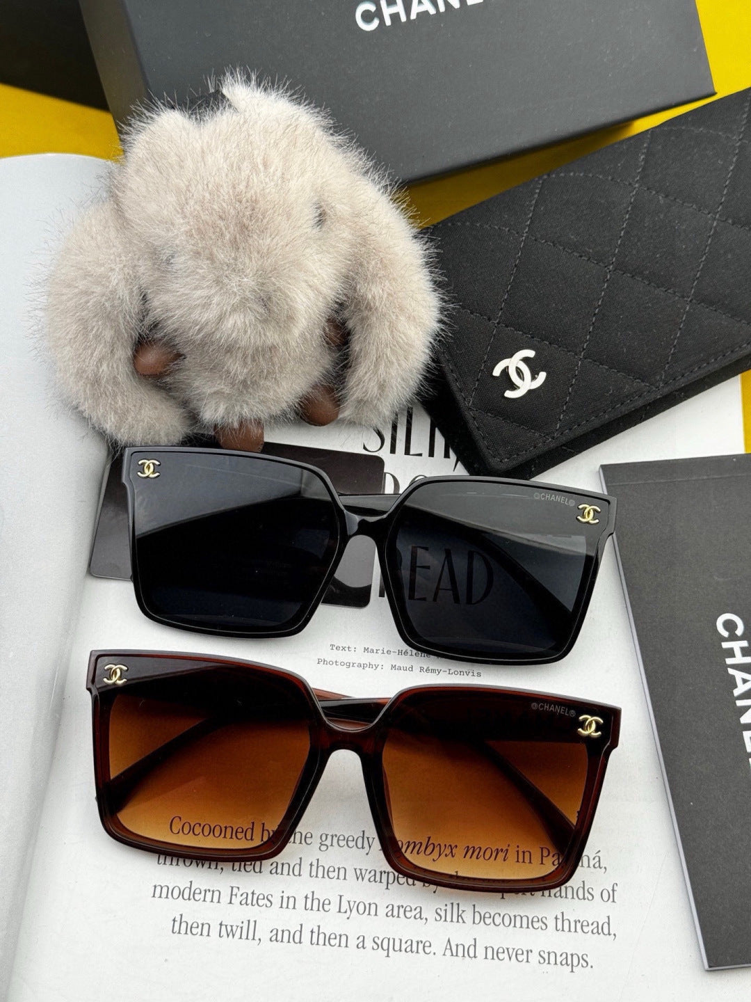 Chanel CH86901 Square Red Lens Sunglasses for Men & Women - detail image 7