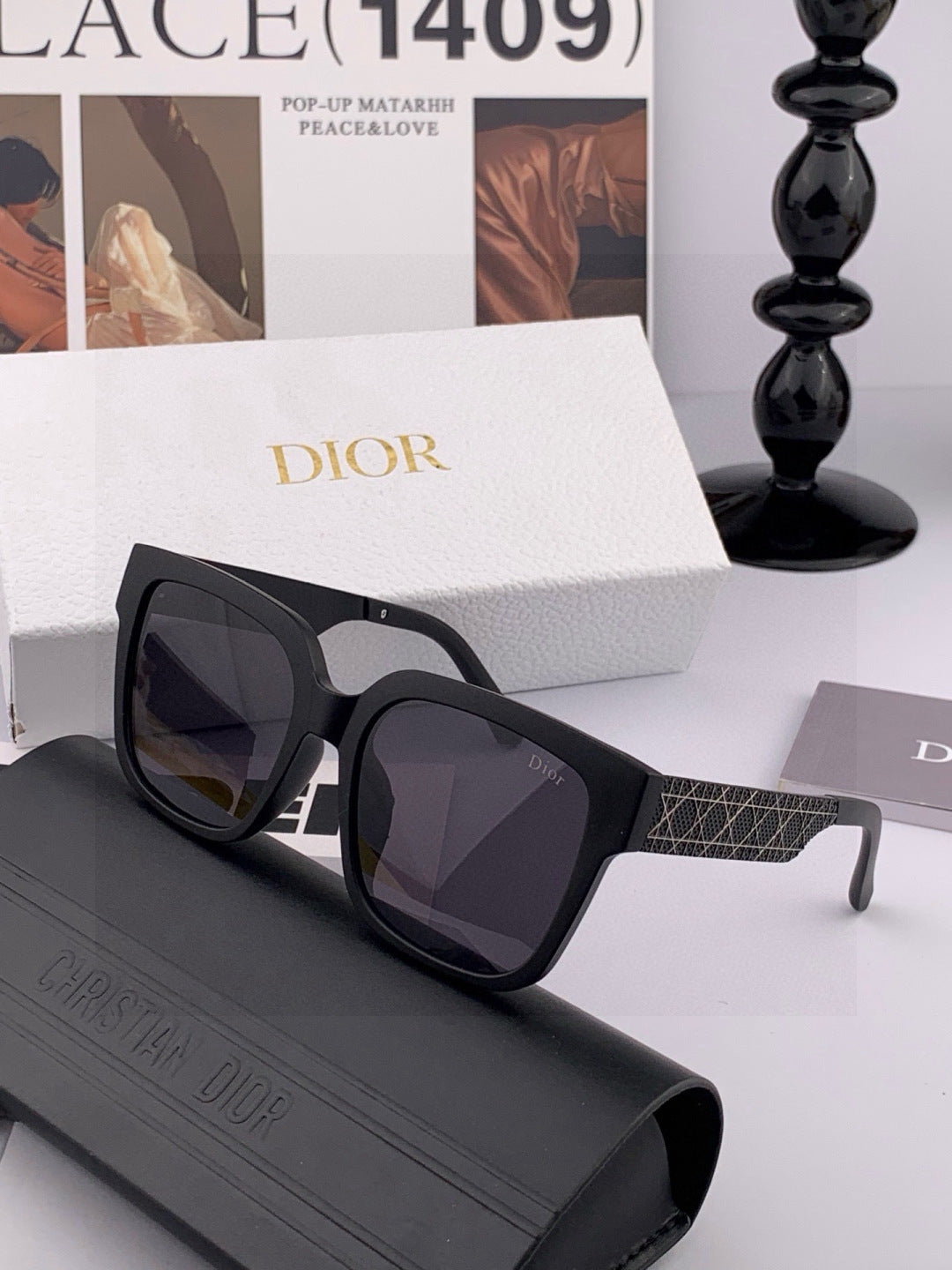 Dior D8304 Square Brown Lens Sunglasses for Men & Women - detail image 5