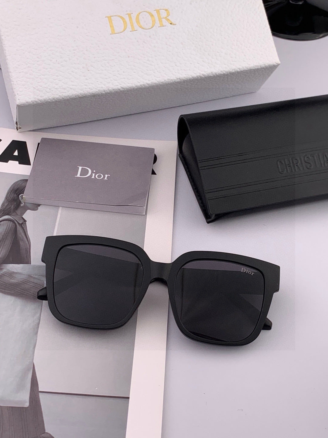 Dior D8304 Square Brown Lens Sunglasses for Men & Women - detail image 2