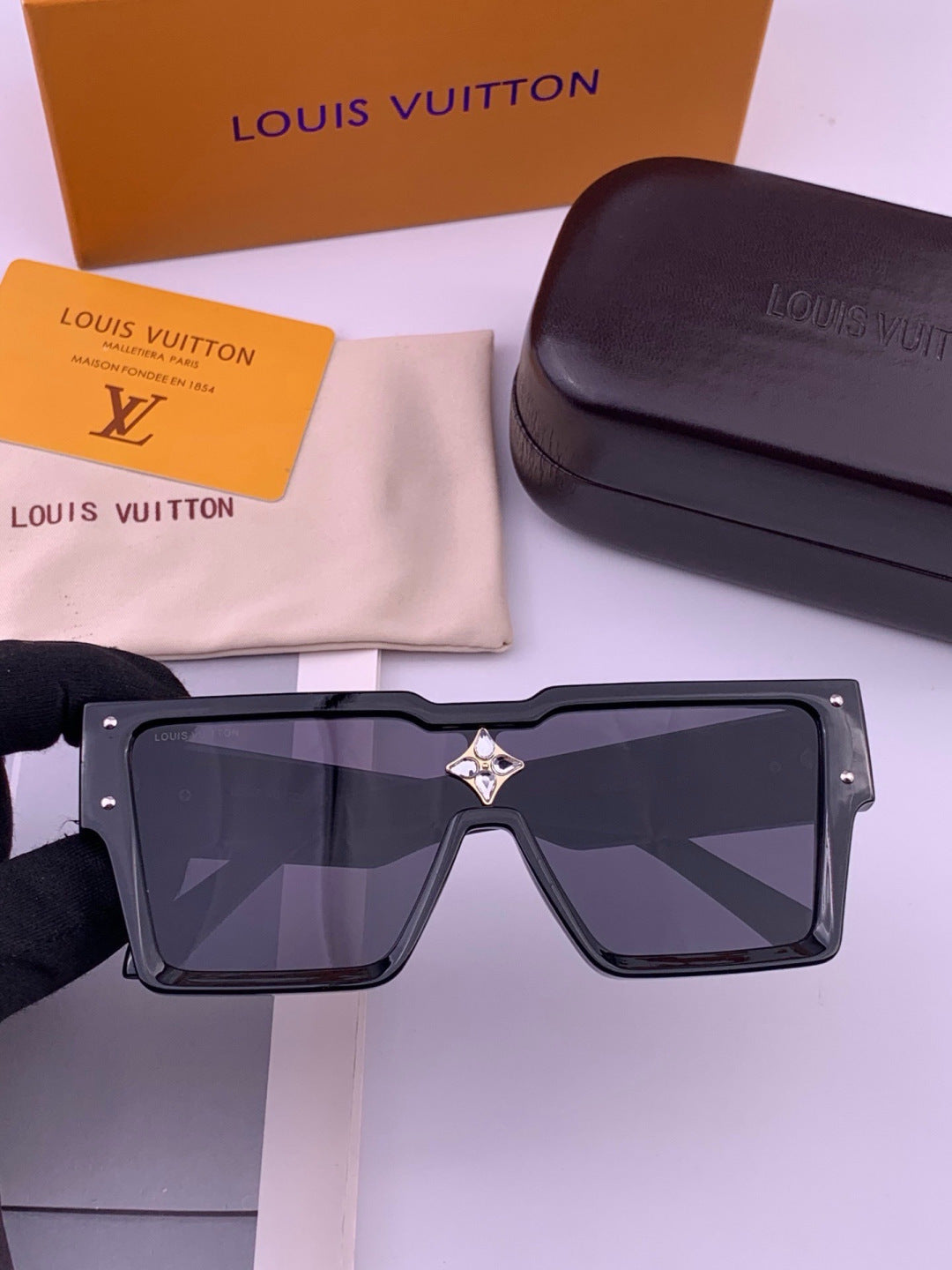 Louis Vuitton L7600 Square Black Lens Sunglasses for Women - 381853