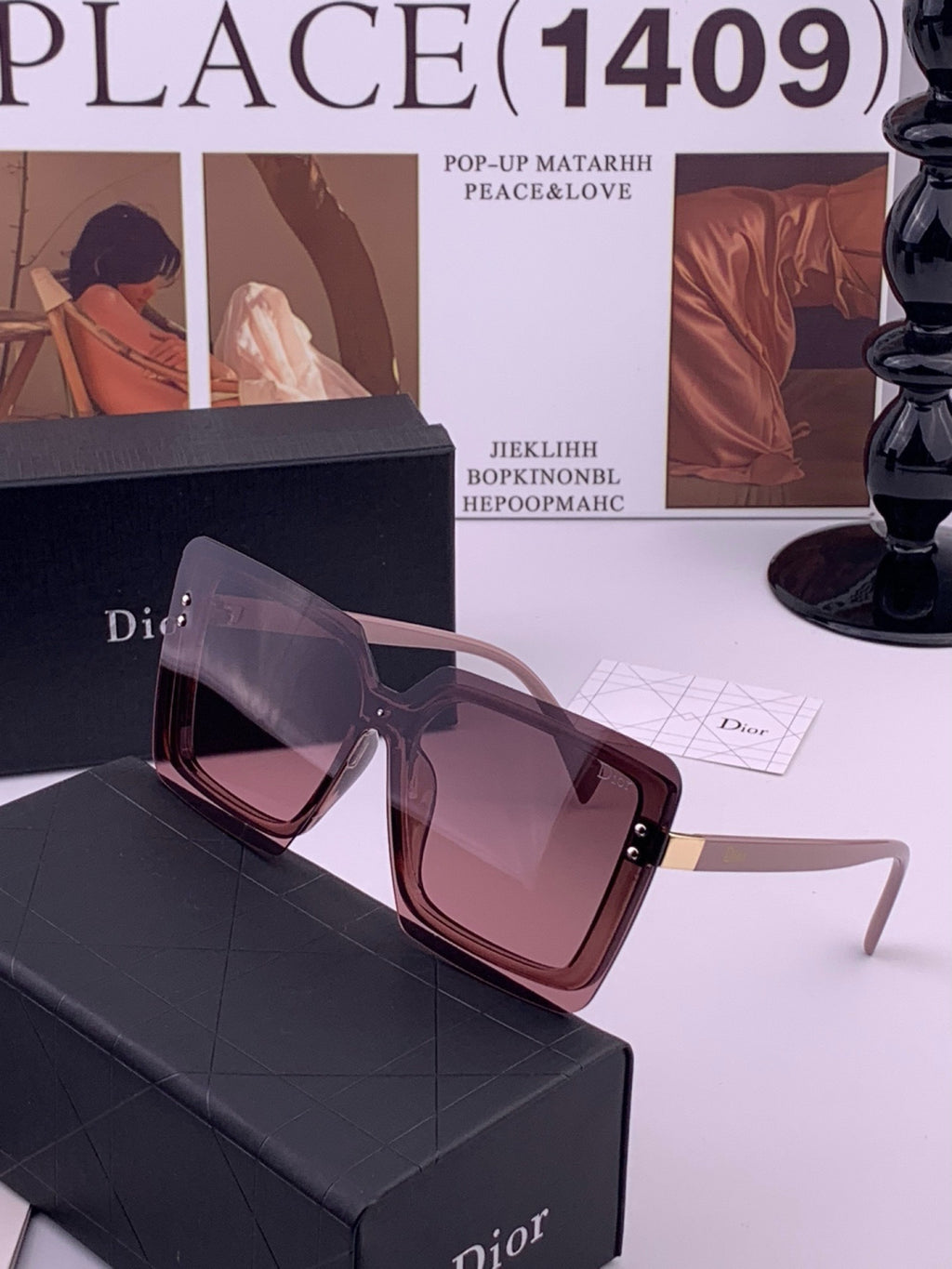 Dior D7996 Fashion Gold Lens Sunglasses for Men & Women - 382379 - detail image 2