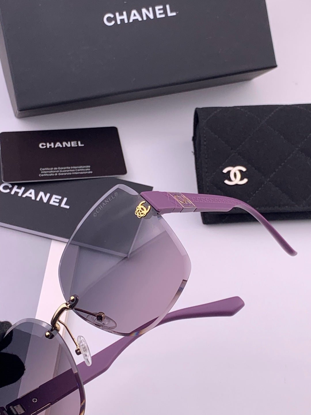 Chanel CH4550 Fashion Gold Lens Sunglasses for Men & Women - 382328 - detail image 4