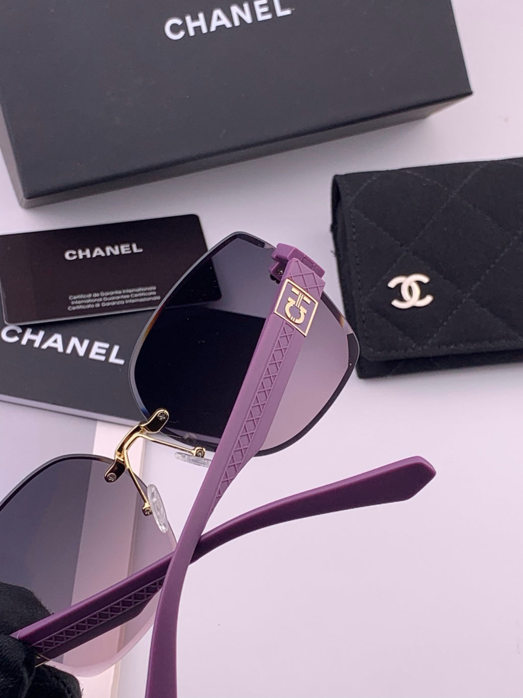 Chanel CH4550 Fashion Gold Lens Sunglasses for Men & Women - 382328 - detail image 3