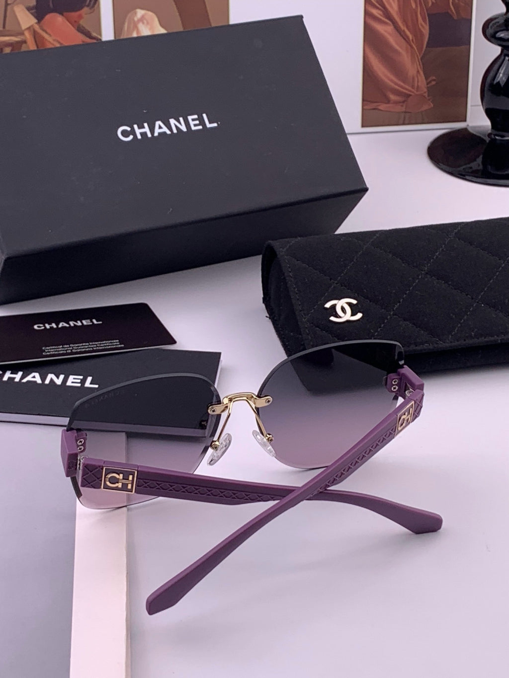 Chanel CH4550 Fashion Gold Lens Sunglasses for Men & Women - 382328 - detail image 6