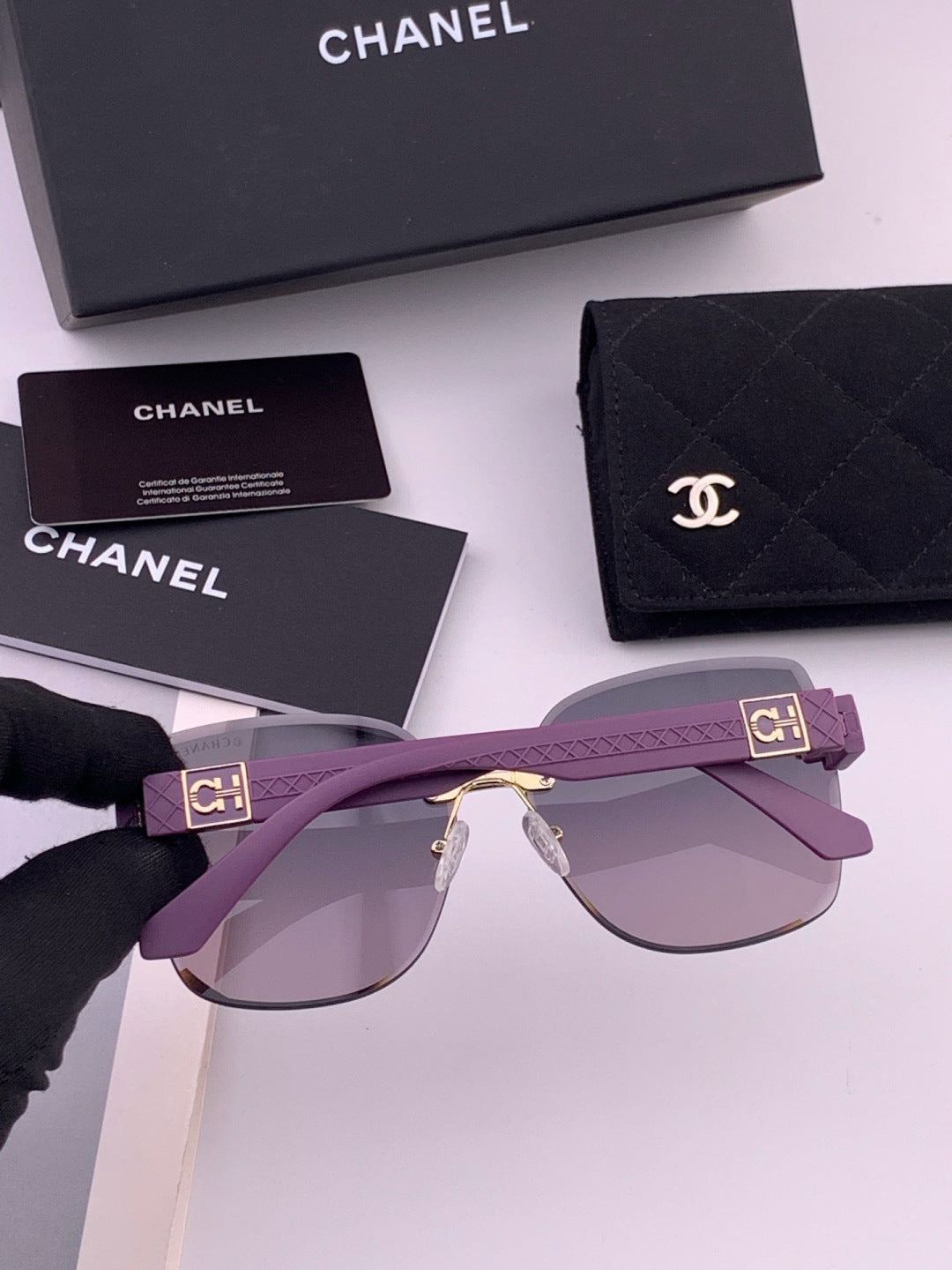 Chanel CH4550 Fashion Gold Lens Sunglasses for Men & Women - 382328 - detail image 5