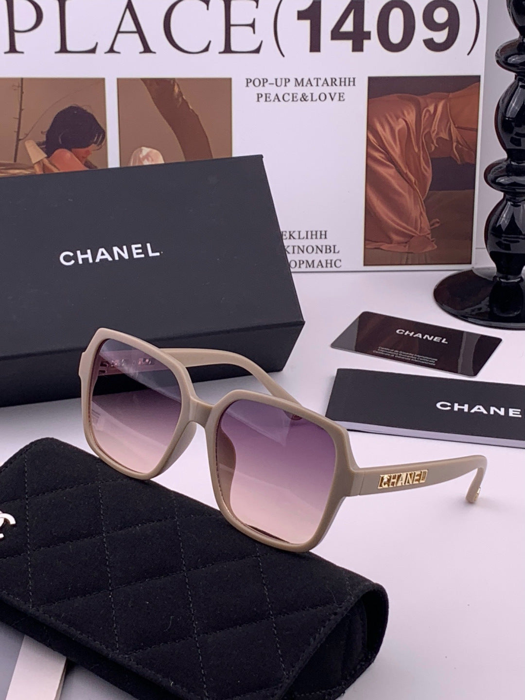 Chanel CH27002 Fashion Purple Lens Sunglasses for Men & Women - 382329 - detail image 2