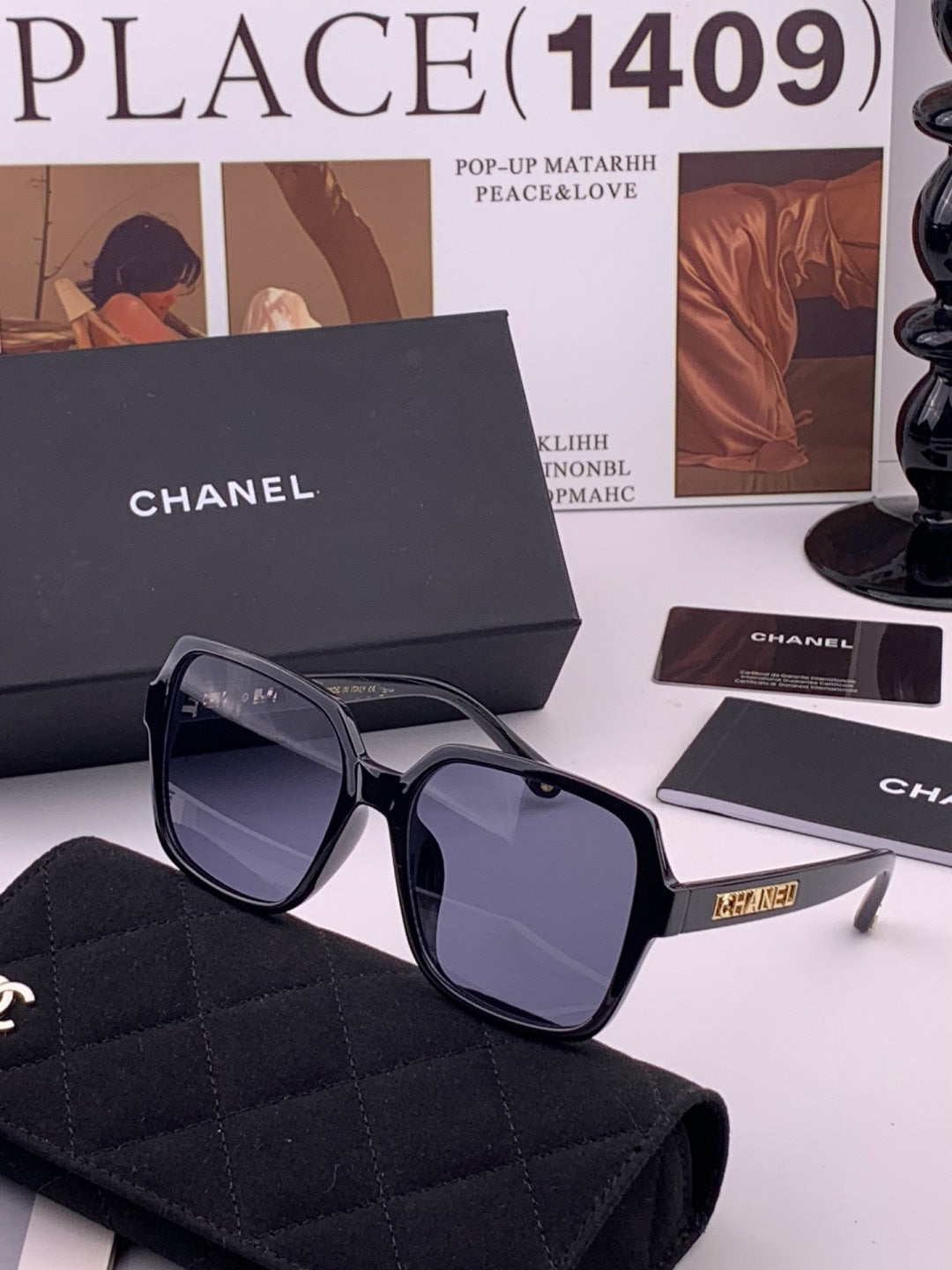 Chanel CH27002 Fashion Black Lens Sunglasses for Men & Women - 382330 - detail image 2