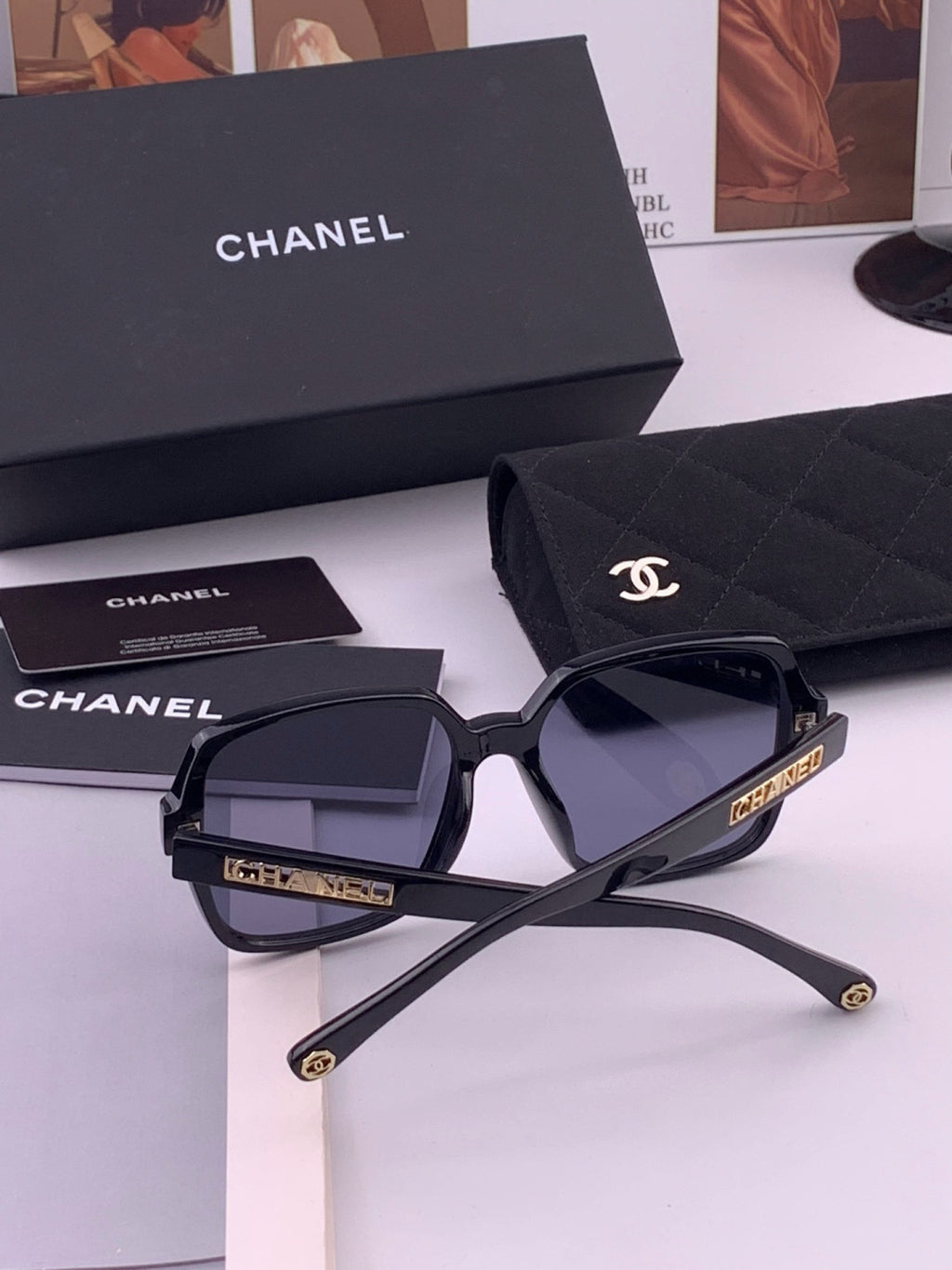Chanel CH27002 Fashion Black Lens Sunglasses for Men & Women - 382330 - detail image 7