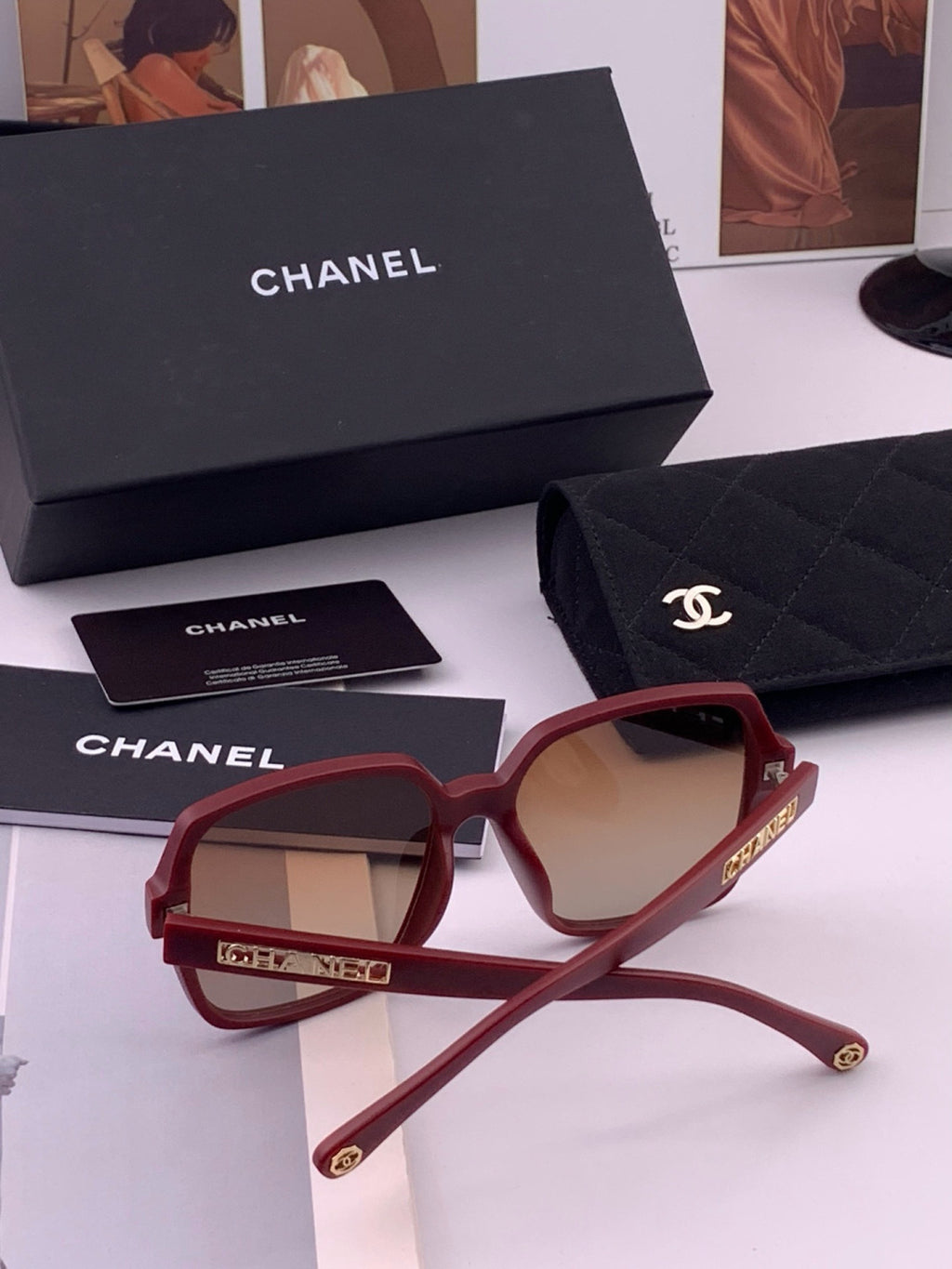 Chanel CH27002 Fashion Red Lens Sunglasses for Men & Women - 382331 - detail image 7