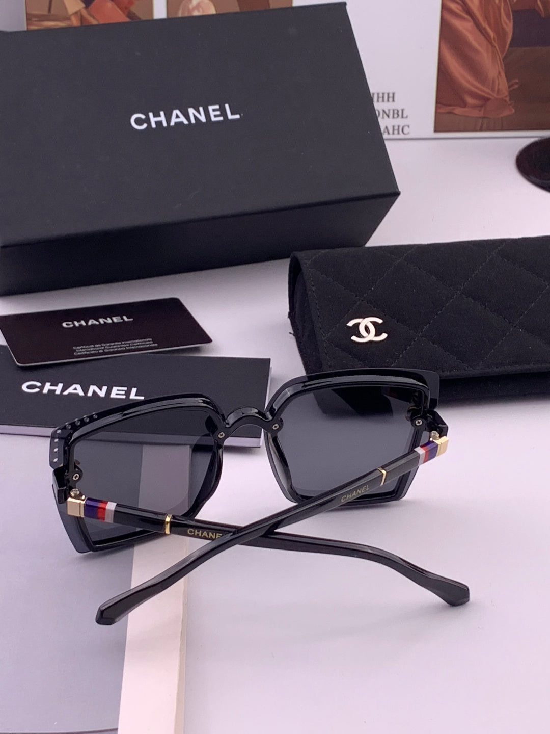 Chanel CH026 Square Brown Lens Sunglasses for Men & Women - 382332 - detail image 6