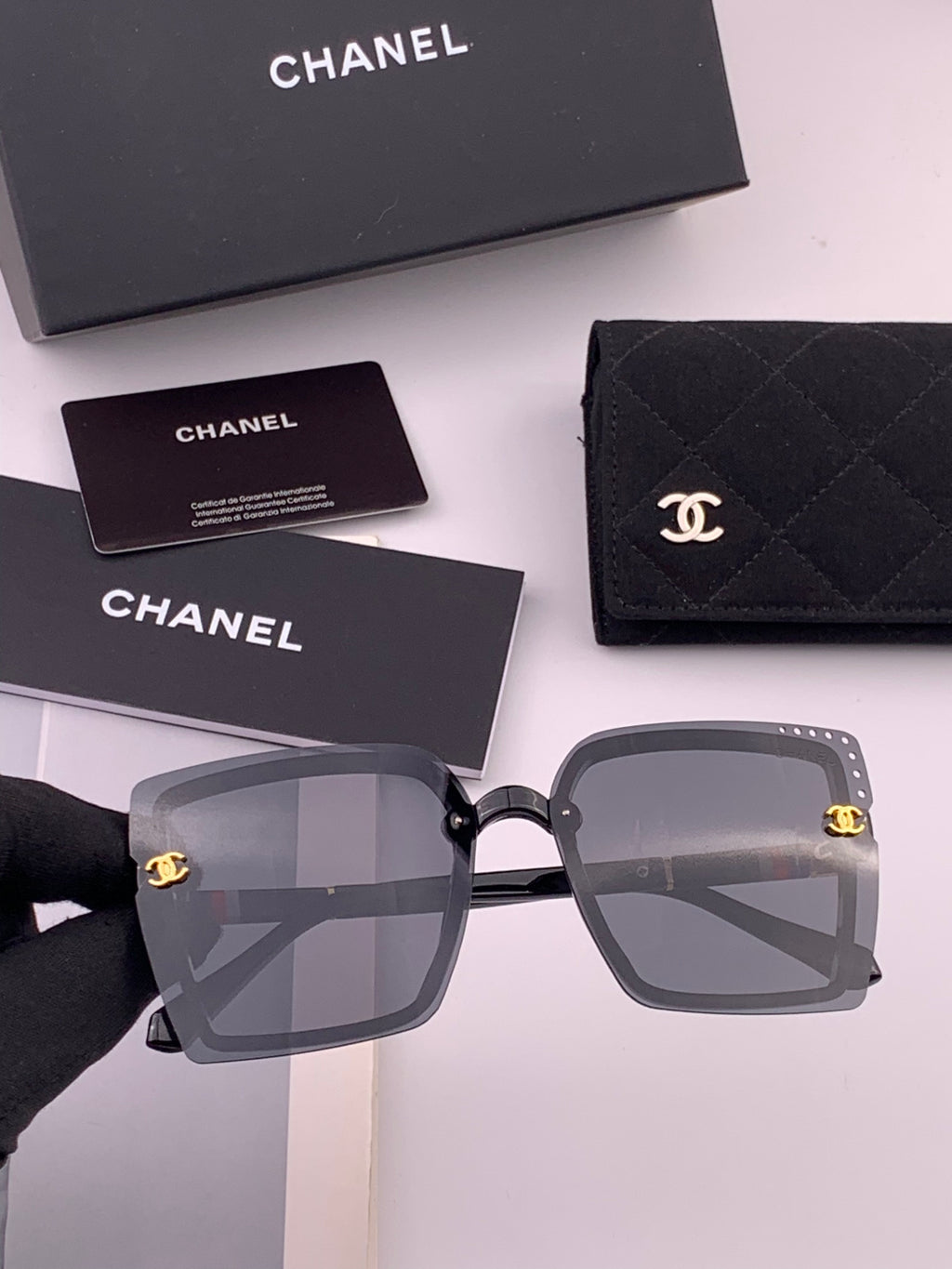 Chanel CH026 Square Brown Lens Sunglasses for Men & Women - 382332