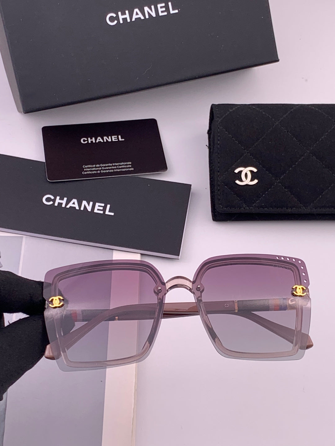 Chanel CH026 Square Brown Lens Sunglasses for Men & Women - 382333