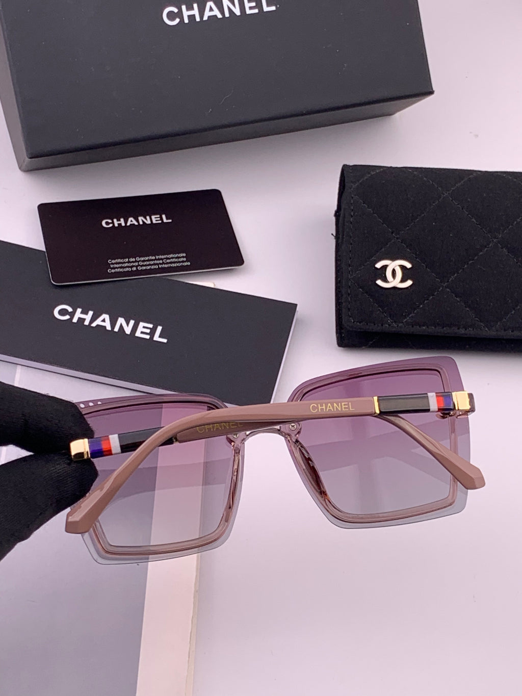 Chanel CH026 Square Brown Lens Sunglasses for Men & Women - 382333 - detail image 3