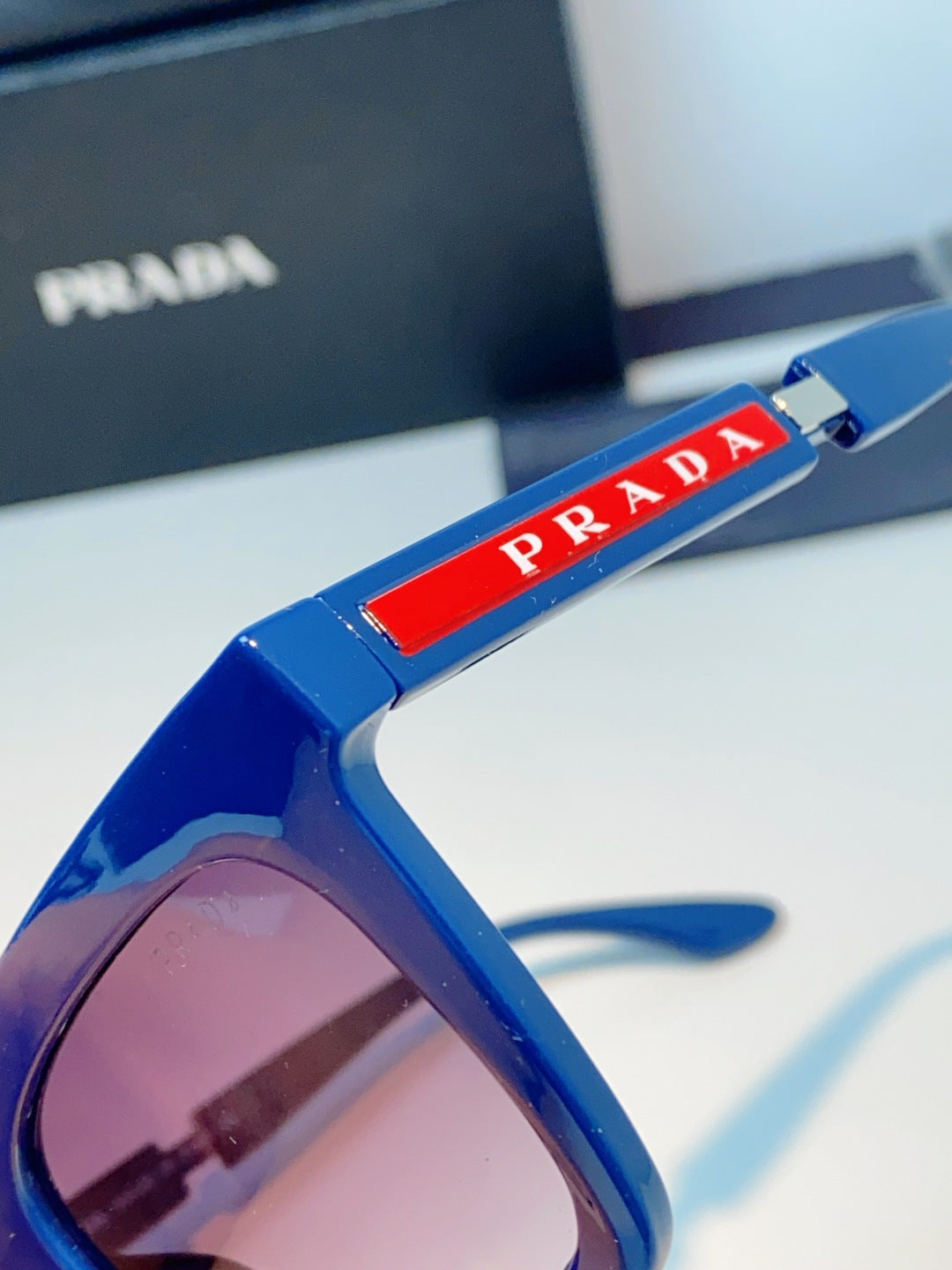 Prada Square Blue Lens Sunglasses for Men & Women - 382665 - detail image 8