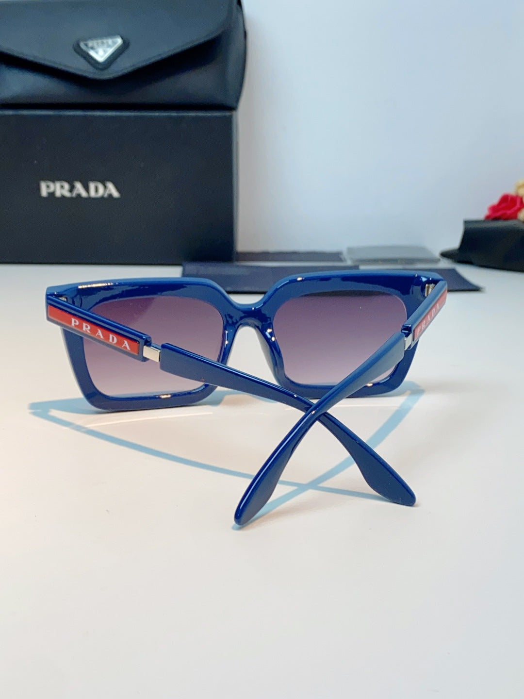 Prada Square Blue Lens Sunglasses for Men & Women - 382665 - detail image 3
