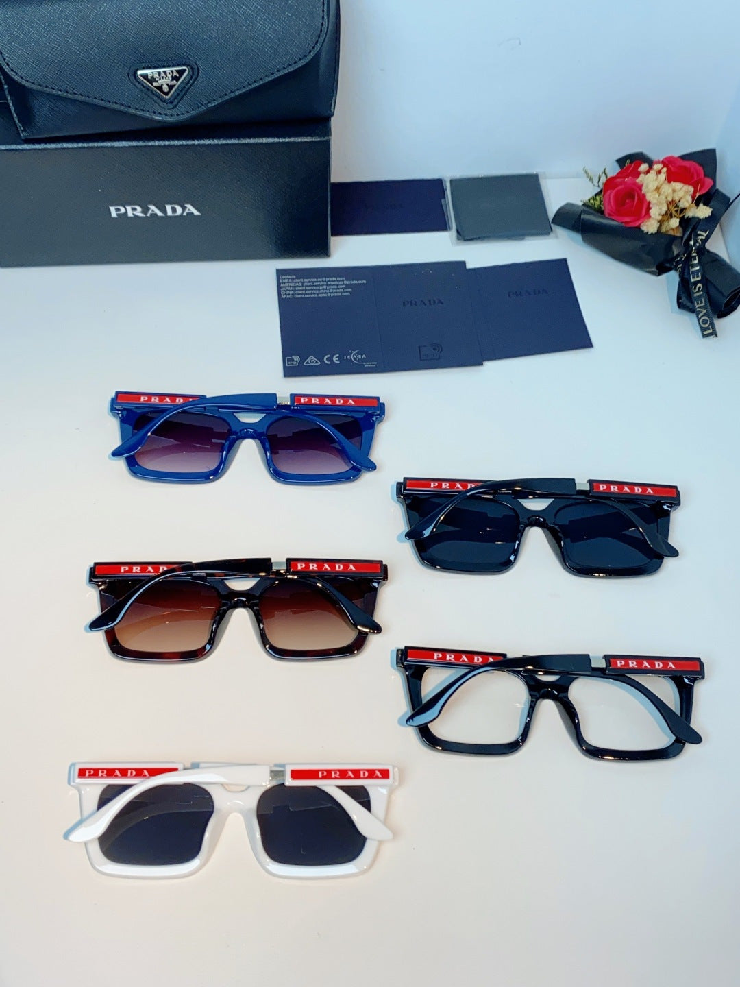 Prada Square Black Lens Sunglasses for Men & Women - 382669 - detail image 12