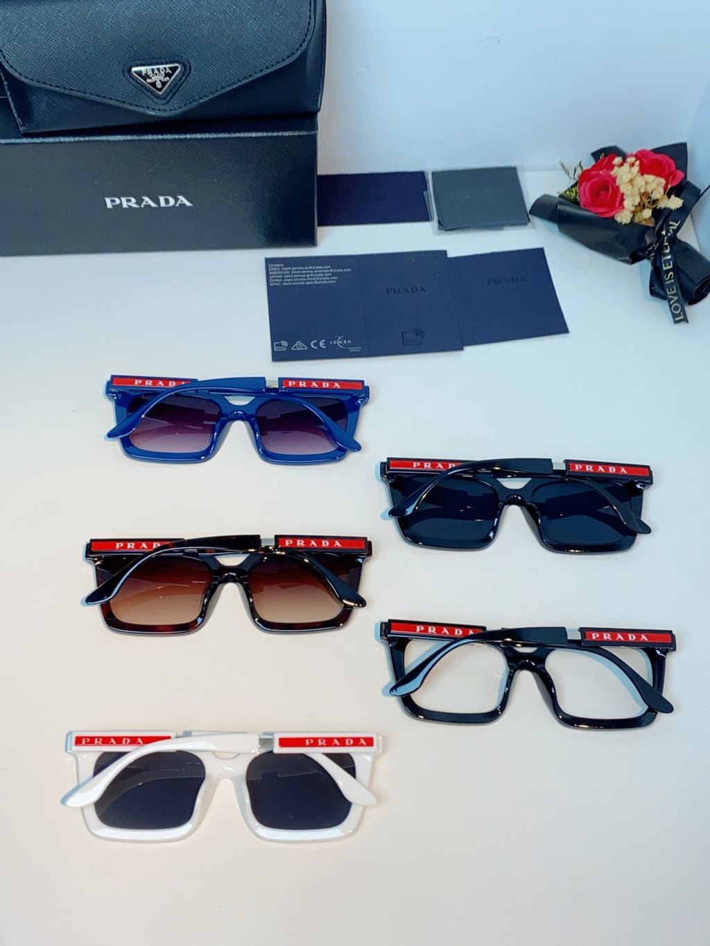 Prada Square Gray Lens Sunglasses for Men & Women - 382668 - detail image 12