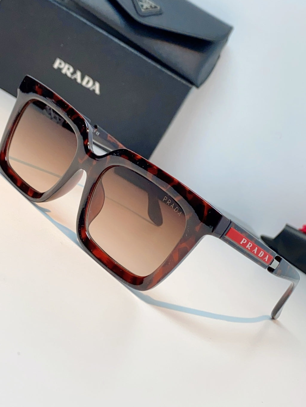 Prada Square Red Lens Sunglasses for Men & Women - 382666 - detail image 7
