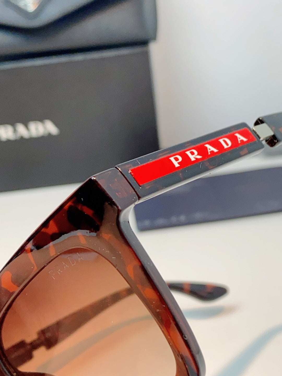 Prada Square Red Lens Sunglasses for Men & Women - 382666 - detail image 8