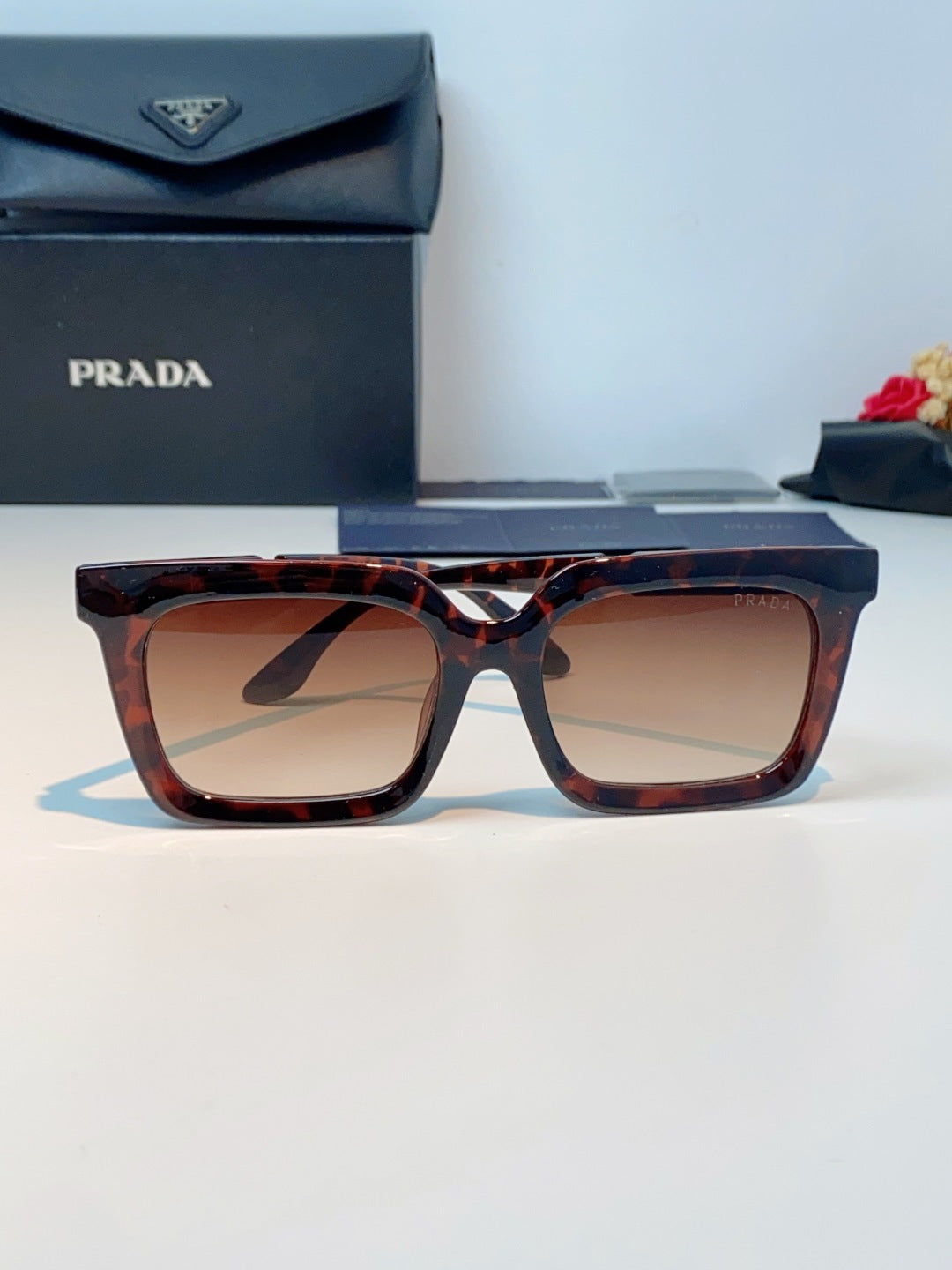 Prada Square Red Lens Sunglasses for Men & Women - 382666 - detail image 2