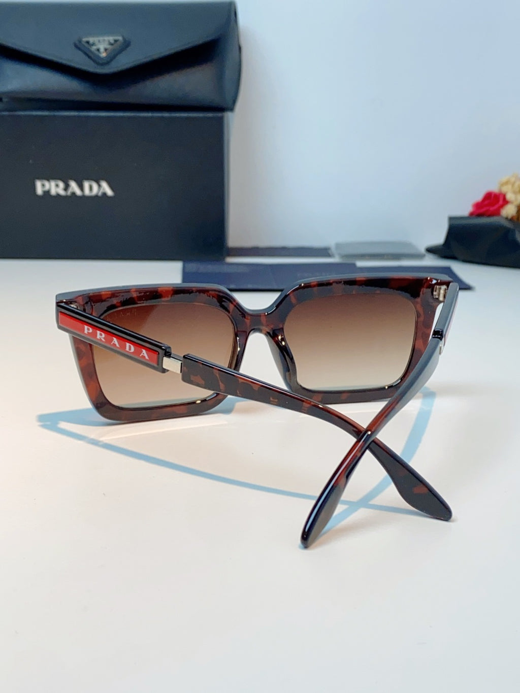 Prada Square Red Lens Sunglasses for Men & Women - 382666 - detail image 3