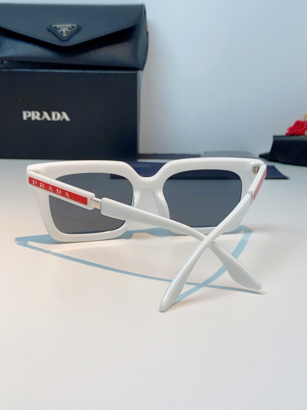 Prada Square Gray Lens Sunglasses for Men & Women - 382667 - detail image 3