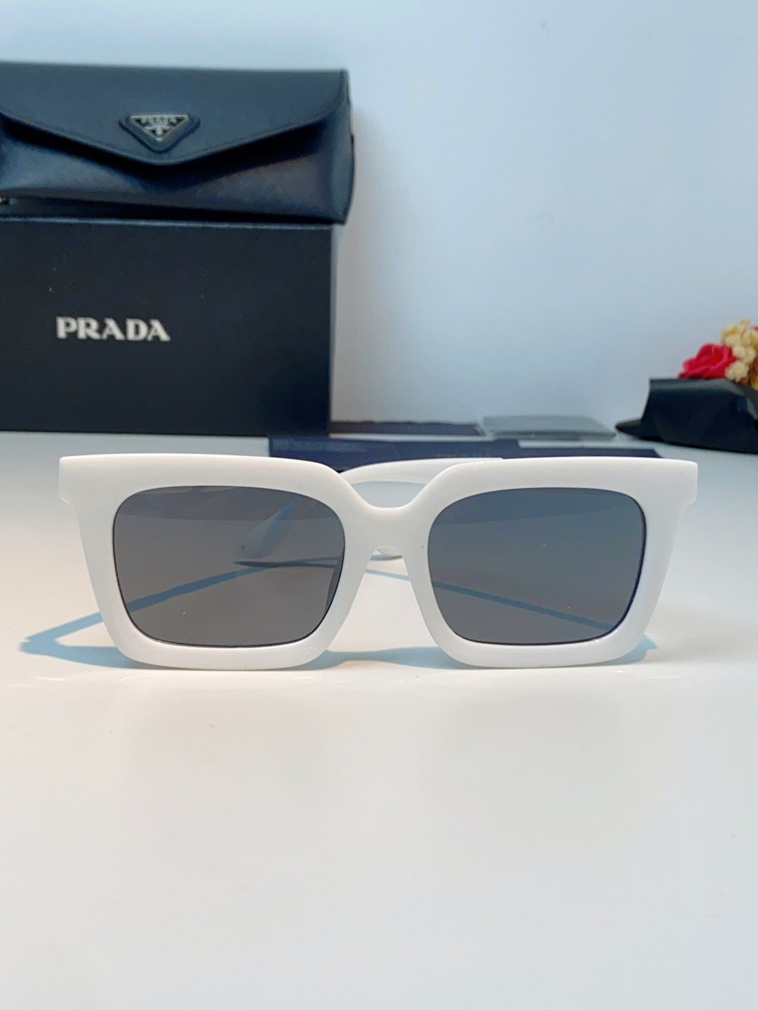 Prada Square Gray Lens Sunglasses for Men & Women - 382667 - detail image 2
